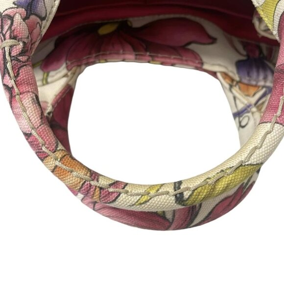 PRADA Canapa - White Pink Multi Canvas Tote Bag 554-050625 - Picture 7 of 9